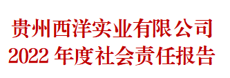 贵州西洋实业有限公司 2022年度社会责任报告